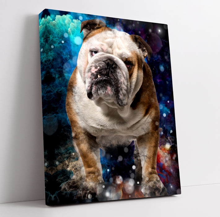 Pet Portrait Canvas Art Smokey Bulldog
