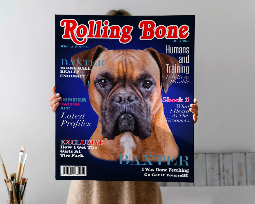 Pet Portrait Rolling Bone Magazine Cover