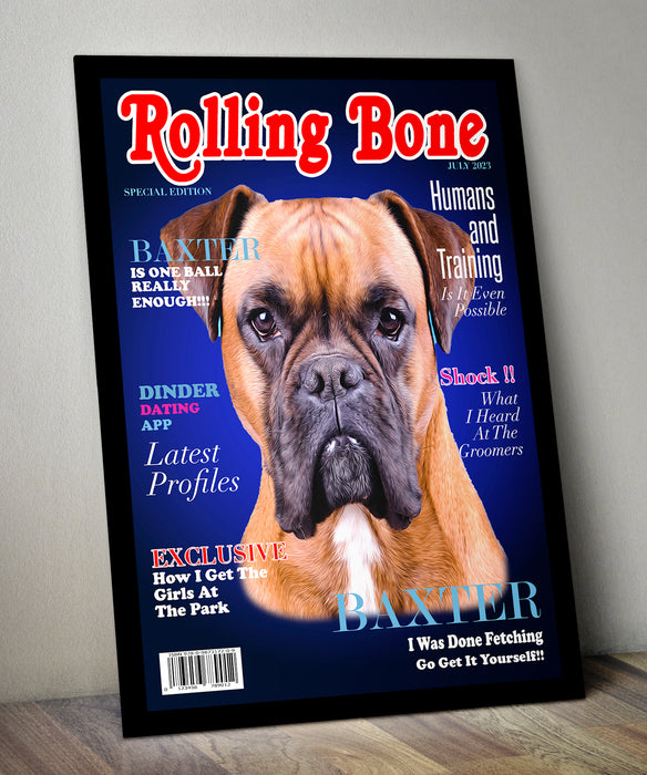 Pet Portrait Rolling Bone Magazine Cover