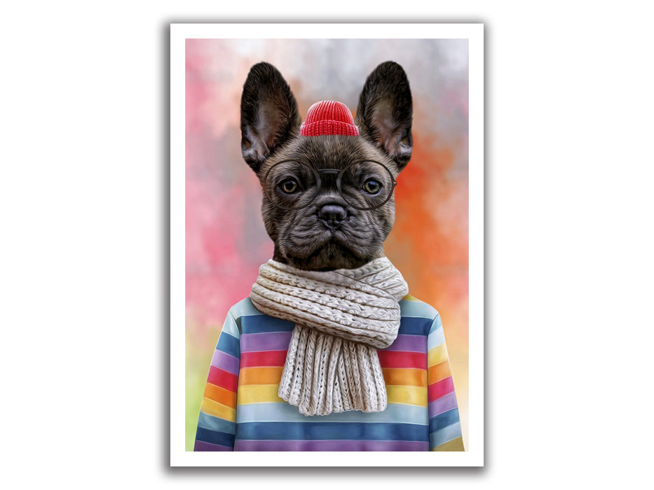 Pet Portrait Canvas - The Hipster