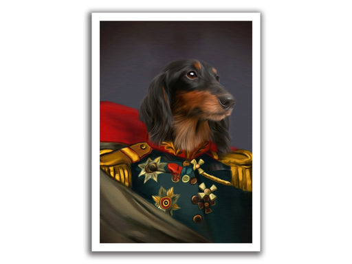 Pet Portrait Fine Art Print - Red General - pet canvas art