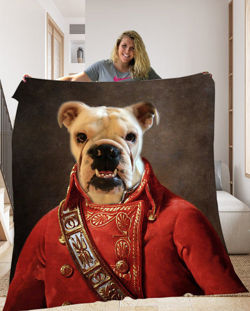 Pet Portrait Fleece Blanket - pet canvas art