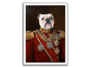 Pet Portrait Fine Art Print - The Brigadier - pet canvas art