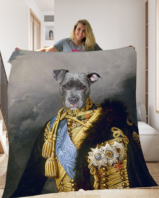 Pet Portrait Fleece Blanket - pet canvas art