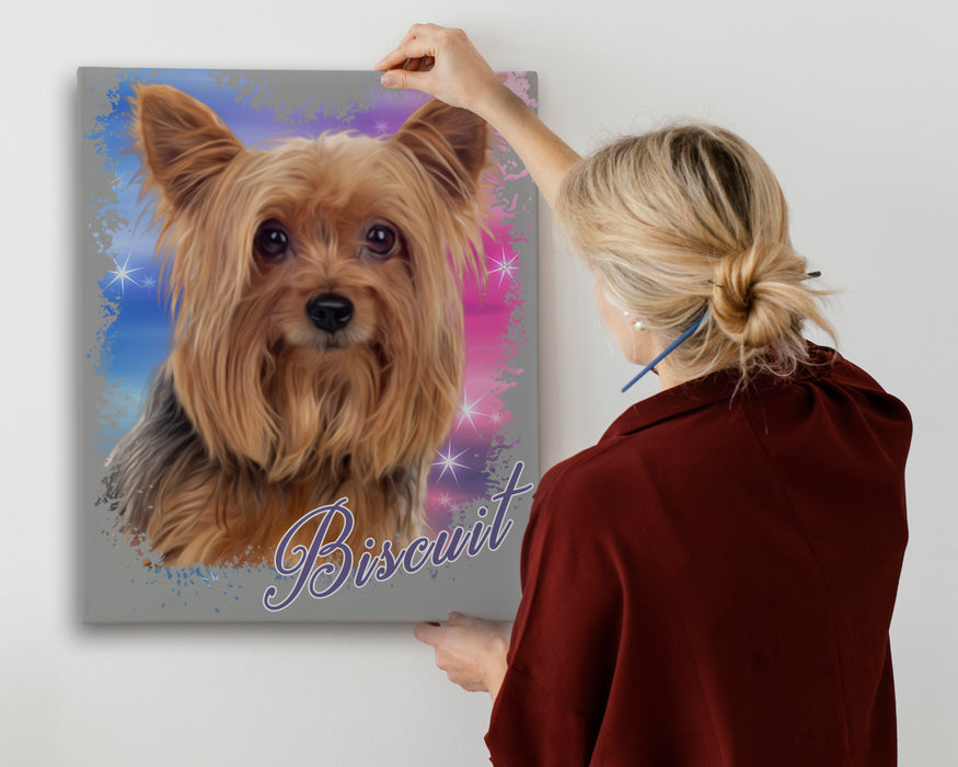 Pet Portrait Canvas Art Starry Skies
