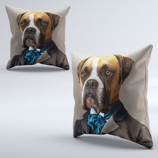 Pet Portrait Cushions - The Business Man - Pet Canvas Art