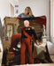 Royal Portrait Photo Fleece Blanket - pet canvas art