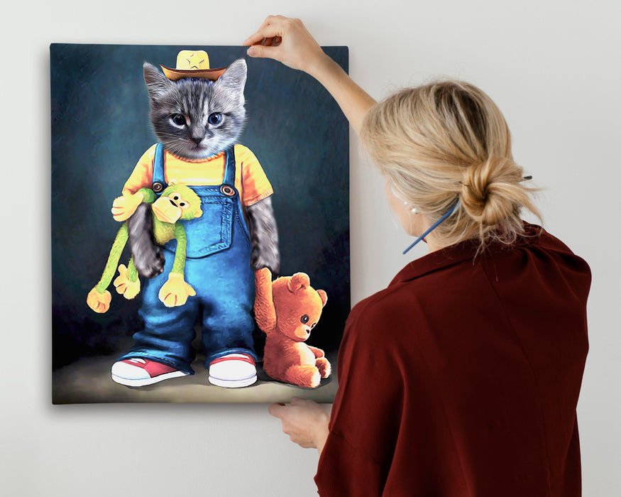 Pet Portrait Canvas - The Innocent Kitty