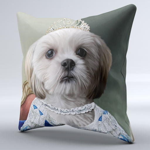 Pet Portrait Cushions - The White Princess - Pet Canvas Art