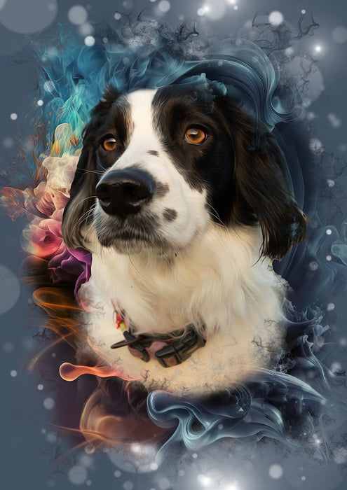 Pet Portrait Canvas Art Smokey