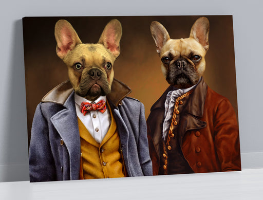 Pet Portrait Canvas Duos - The Toffs - Pet Canvas Art