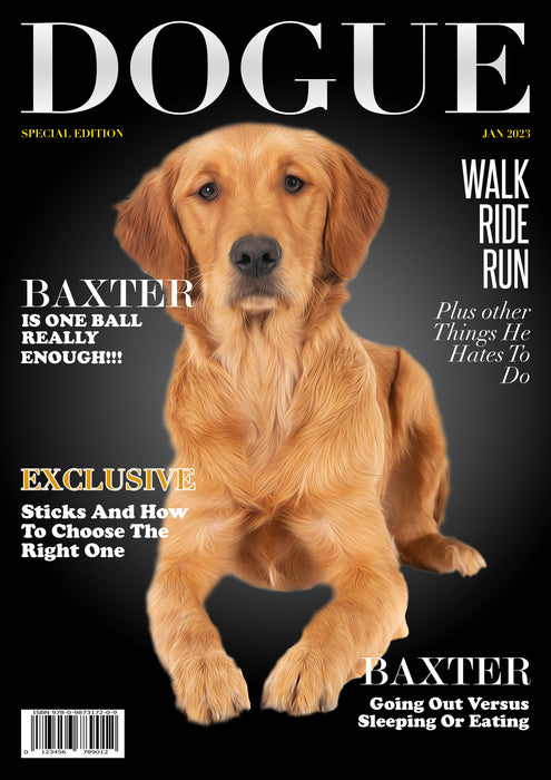 Pet Portrait Dogue Magazine Cover