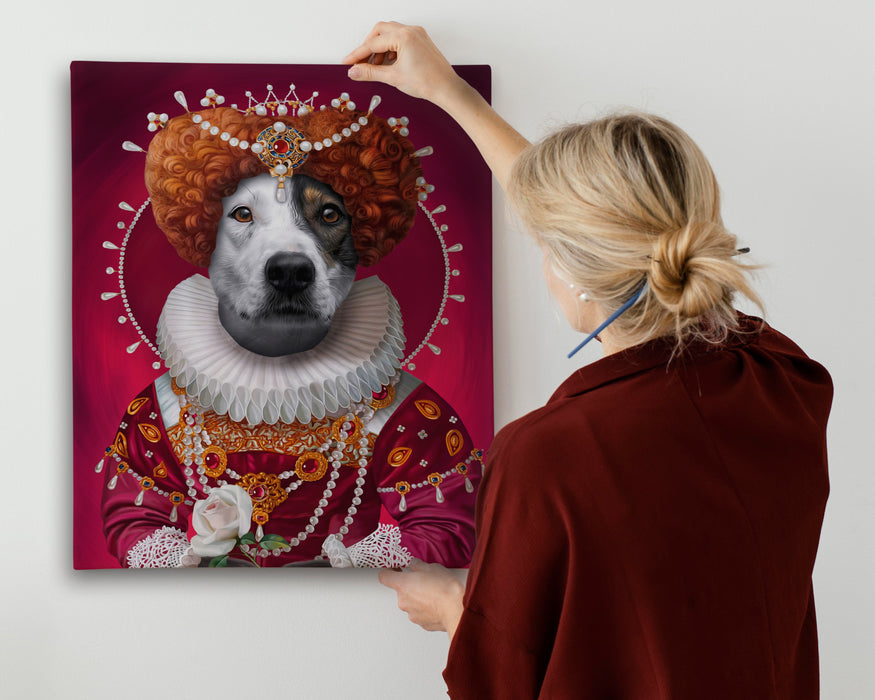 Pet Portrait Canvas - The Queen Of England