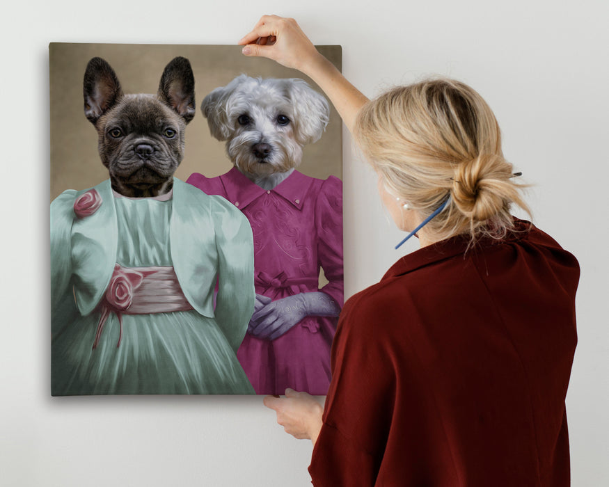 Pet Portrait Canvas - The Sisters