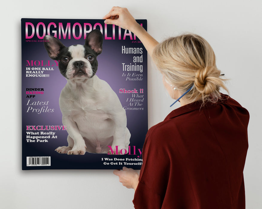 Pet Portrait Dogmopolitan Magazine Cover