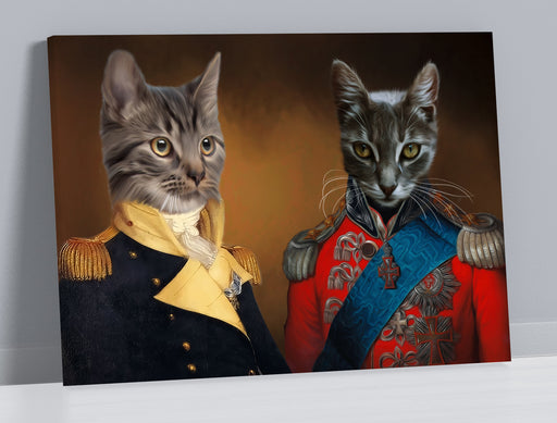 Pet Portrait Canvas Duos - The Generals - Pet Canvas Art