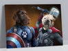 Pet Portrait Canvas Duos - Captain America and Thor - Pet Canvas Art
