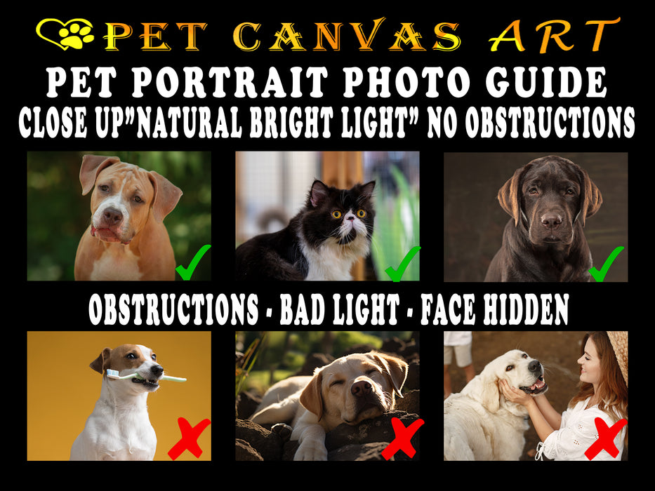 Pet Portrait Canvas - Porky Blinder