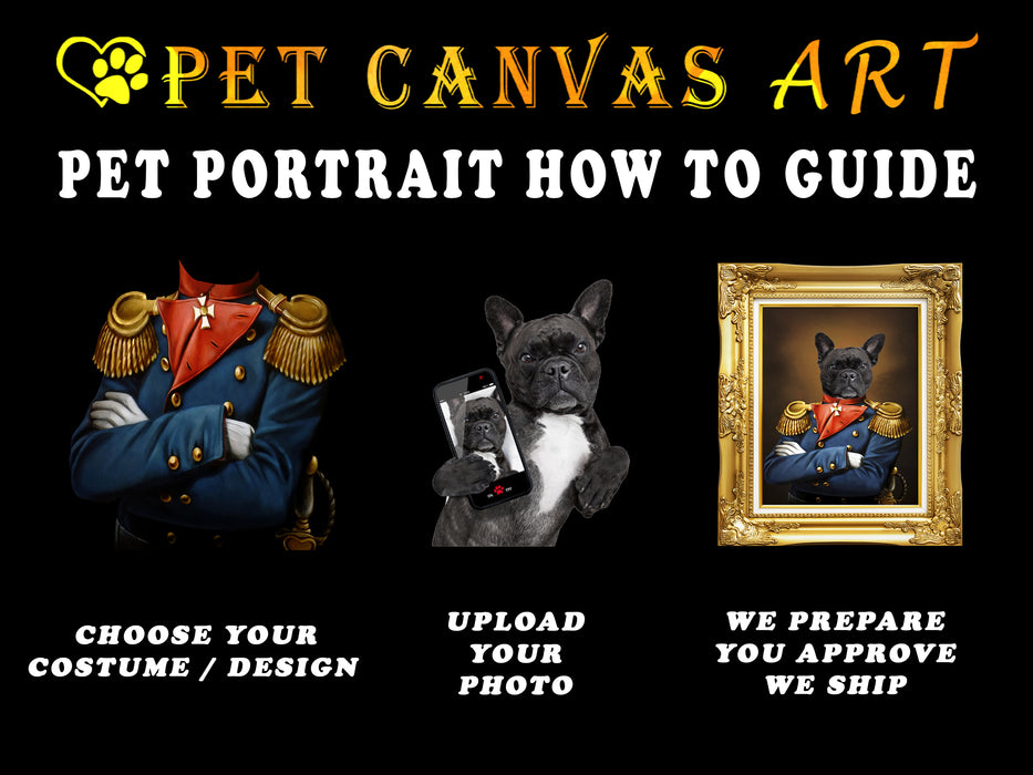 Pet Portrait Canvas - The Noble Warrior