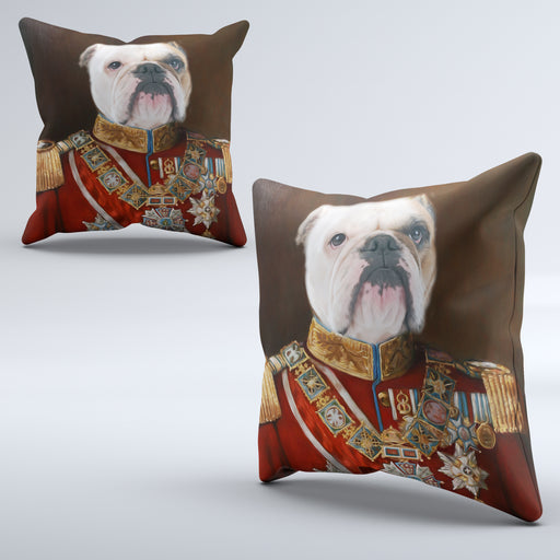 Pet Portrait Cushions - The Brigadier - Pet Canvas Art