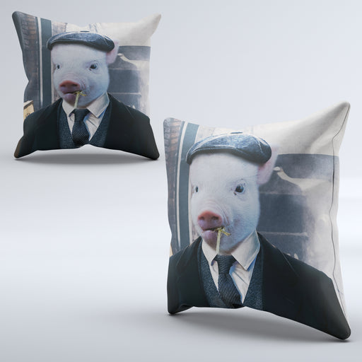 Pet Portrait Cushions - Porky Blinder - Pet Canvas Art