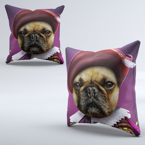 Pet Portrait Cushions - Elegant Royal Queen - Pet Canvas Art