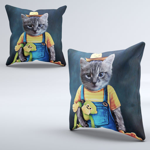 Pet Portrait Cushions - The Innocent Kitty - Pet Canvas Art
